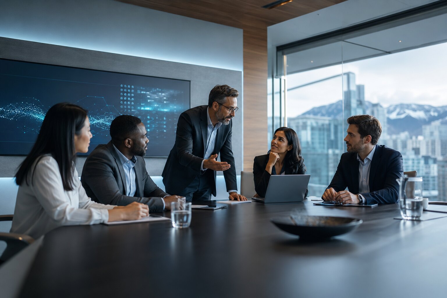 BlueSci consultants collaborating on technology strategy